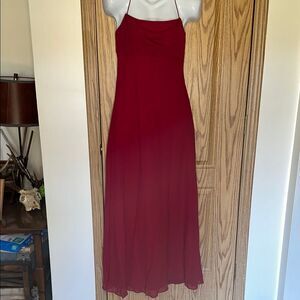 Michaelangelo Scarlet lined gown with scarf size 2